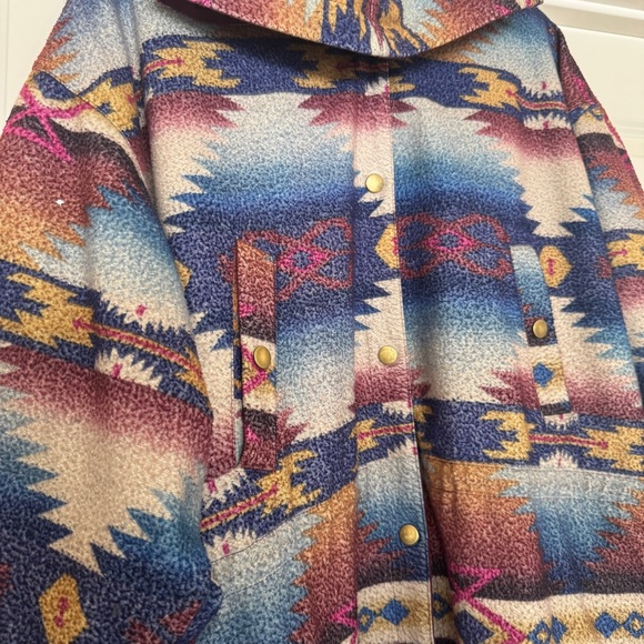 Vintage Southwestern Soft Shell Multicolor Windbreaker - Picture 3 of 9